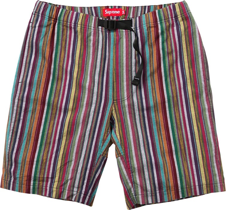 Striped Madras Belted Short view 2